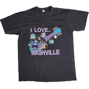 Vintage Steinwurtzel "I Love Nashville" T-Shirt Black Large